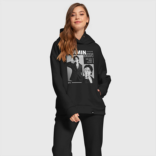 Женский костюм оверсайз Park Jimin bts / Черный – фото 2