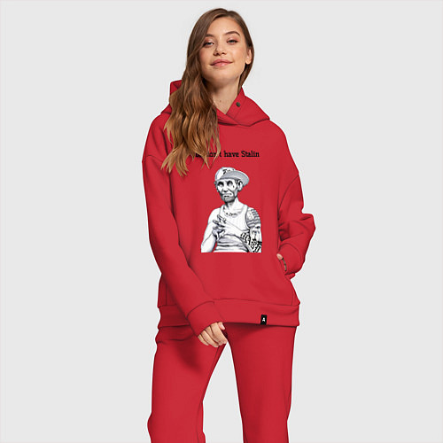 Женский костюм оверсайз You dont have Stalin / Красный – фото 2