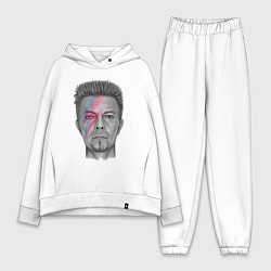 Женский костюм оверсайз David Bowie rock singer, цвет: белый