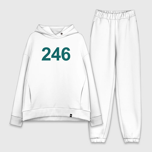 Женский костюм оверсайз 246 - Игра в кальмара / Белый – фото 1