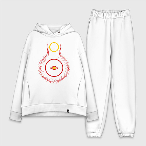 Женский костюм оверсайз Знак Саурона из Властелин колец / Белый – фото 1