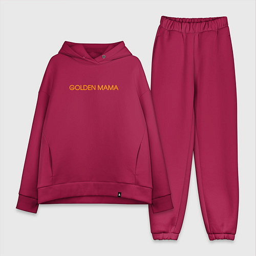 Женский костюм оверсайз Golden мама / Маджента – фото 1