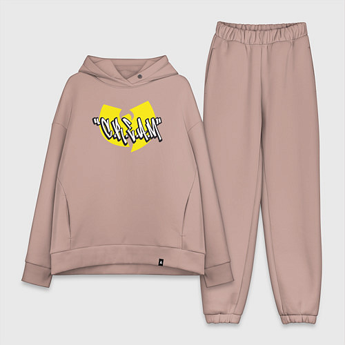 Женский костюм оверсайз Wu-Tang Clan cream / Пыльно-розовый – фото 1