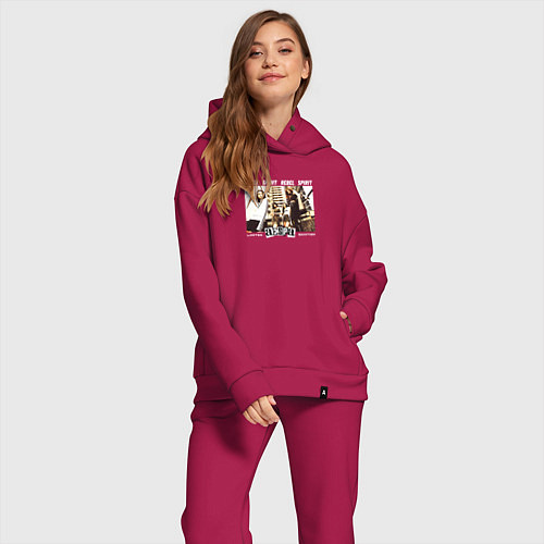 Женский костюм оверсайз Aespa girl group / Маджента – фото 2