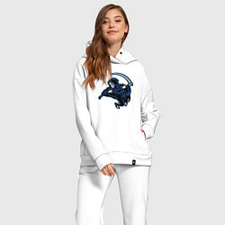 Женский костюм оверсайз Death mood, цвет: белый — фото 2