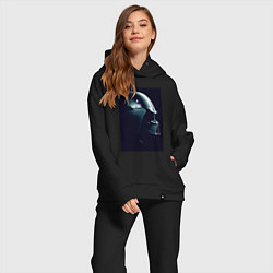 Женский костюм оверсайз Мысли вейдера, цвет: черный — фото 2