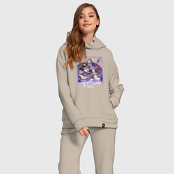 Женский костюм оверсайз Герта, цвет: миндальный — фото 2