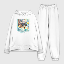 Женский костюм оверсайз Фэйсяо, цвет: белый