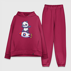 Женский костюм оверсайз Rocket panda, цвет: маджента