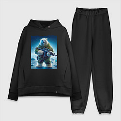 Женский костюм оверсайз Polar bear - special forces, цвет: черный