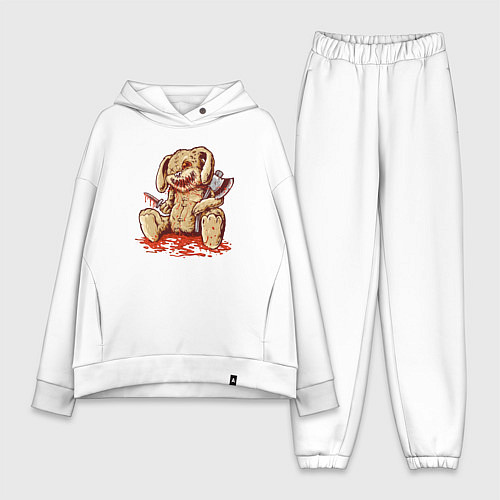 Женский костюм оверсайз Зайчик киллер / Белый – фото 1