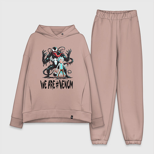 Женский костюм оверсайз We are Venom - Rick / Пыльно-розовый – фото 1