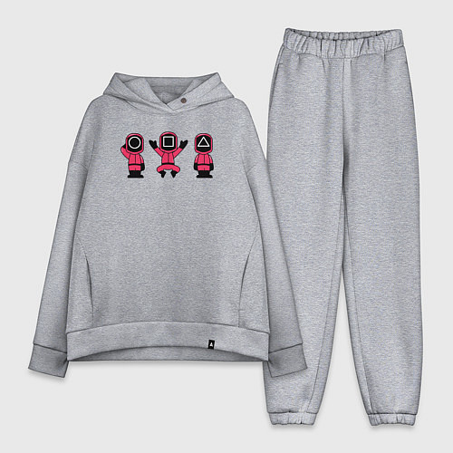 Женский костюм оверсайз Надзиратели игры в кальмара / Меланж – фото 1