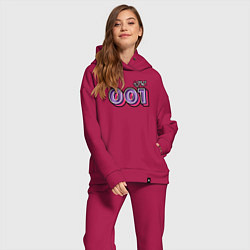 Женский костюм оверсайз Игрок 001, цвет: маджента — фото 2
