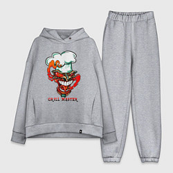 Женский костюм оверсайз Grill master, цвет: меланж