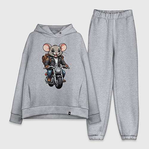 Женский костюм оверсайз Biker mice / Меланж – фото 1