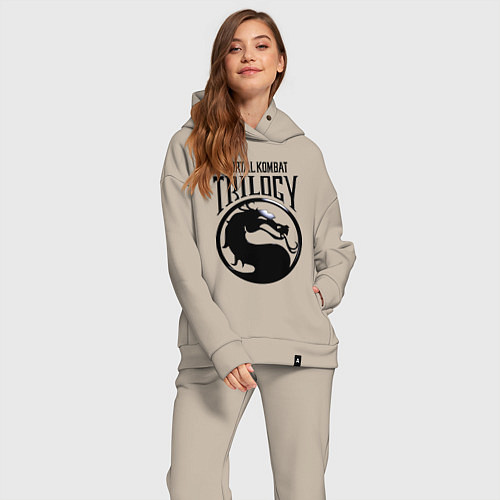 Женский костюм оверсайз Mortal kombat trilogy / Миндальный – фото 2