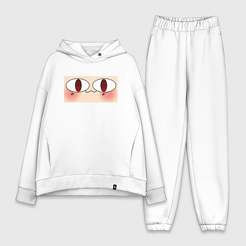 Женский костюм оверсайз Neco Arc Face meme / Белый – фото 1