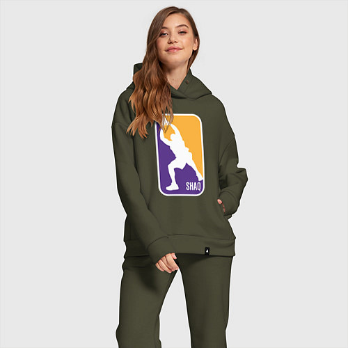 Женский костюм оверсайз Shaq attack / Хаки – фото 2