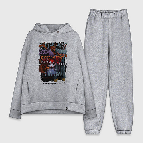 Женский костюм оверсайз Монстры Poppy Playtime / Меланж – фото 1