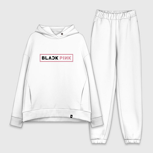Женский костюм оверсайз Blackpink - emblem of group of South Korea / Белый – фото 1