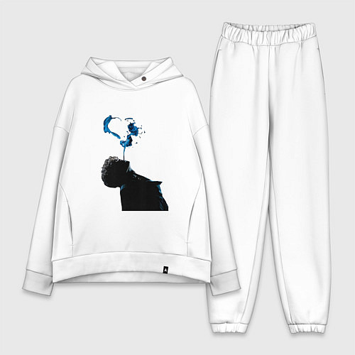 Женский костюм оверсайз Три дня дождя постер / Белый – фото 1