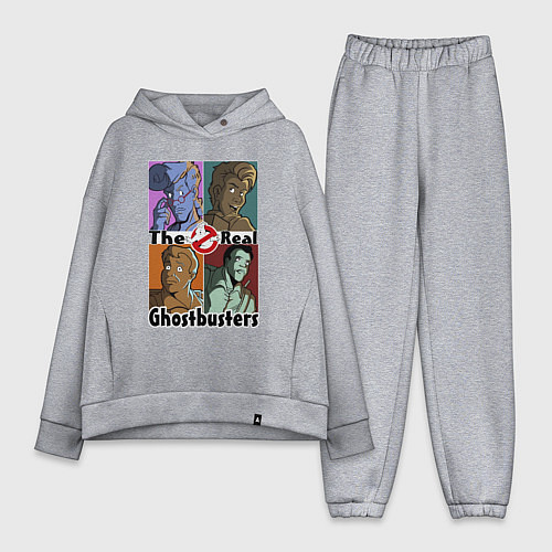 Женский костюм оверсайз The real ghostbusters / Меланж – фото 1