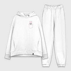 Женский костюм оверсайз Leebit in pocket, цвет: белый