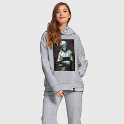 Женский костюм оверсайз Античная статуя с планшетом, цвет: меланж — фото 2