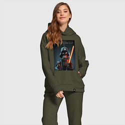 Женский костюм оверсайз Дарт Бендер наследие, цвет: хаки — фото 2