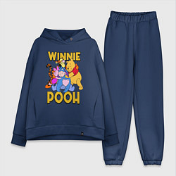 Женский костюм оверсайз Winnie Pooh hugs, цвет: тёмно-синий