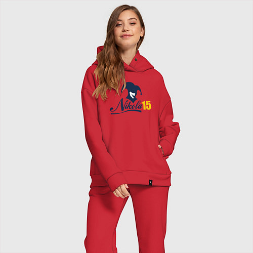 Женский костюм оверсайз Nikola 15 / Красный – фото 2