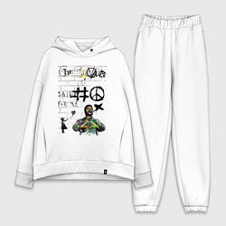 Женский костюм оверсайз Che Guevara граффити, цвет: белый