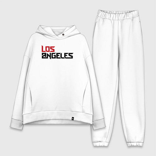 Женский костюм оверсайз USA Los Angeles / Белый – фото 1