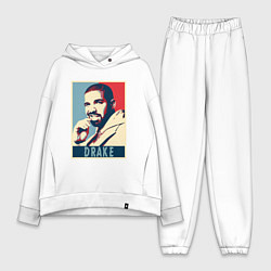 Женский костюм оверсайз Drake obey, цвет: белый