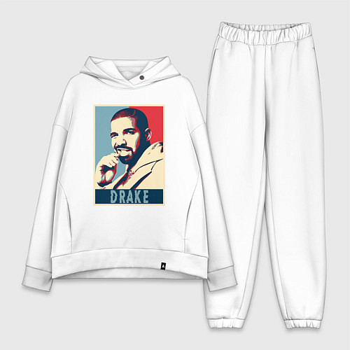 Женский костюм оверсайз Drake obey / Белый – фото 1