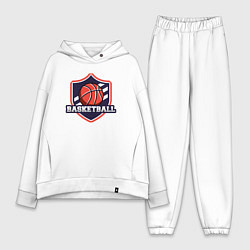Женский костюм оверсайз Basketball sport, цвет: белый