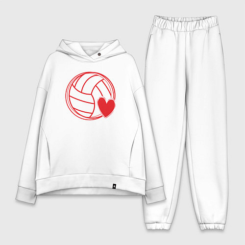 Женский костюм оверсайз Volley love / Белый – фото 1