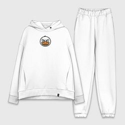 Женский костюм оверсайз Ebloduck - мем с уткой, цвет: белый