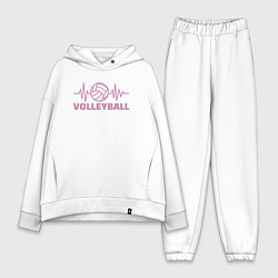 Женский костюм оверсайз Волейбольный пульс, цвет: белый