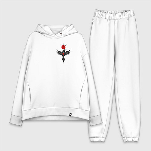 Женский костюм оверсайз Night bird / Белый – фото 1