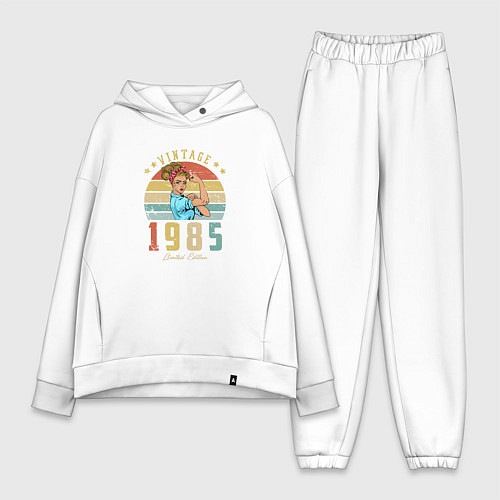 Женский костюм оверсайз Винтаж 1985 / Белый – фото 1