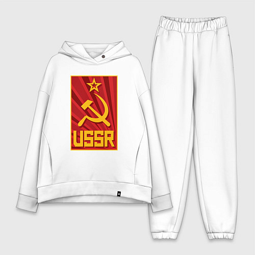 Женский костюм оверсайз USSR style / Белый – фото 1