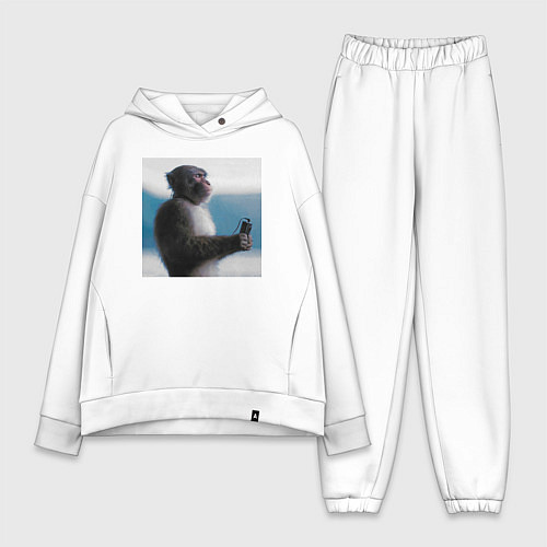 Женский костюм оверсайз Важный звонок / Белый – фото 1