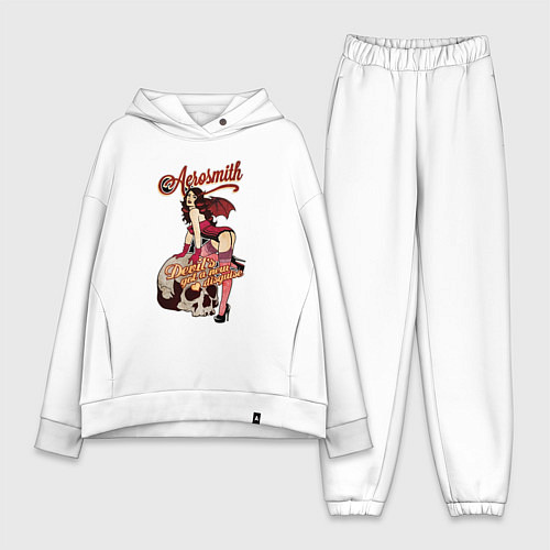 Женский костюм оверсайз Aerosmith Woman / Белый – фото 1