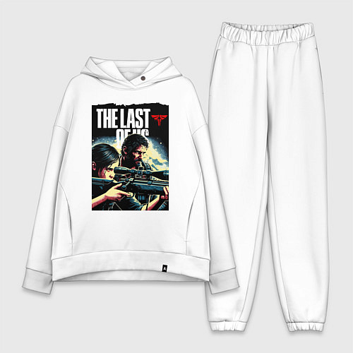 Женский костюм оверсайз Ellie with a rifle and Joel - the last of us / Белый – фото 1