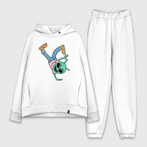 Женский костюм оверсайз Инопланетянин брейкдансер / Белый – фото 1