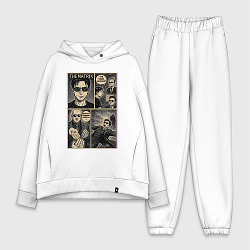 Женский костюм оверсайз The matrix / Белый – фото 1
