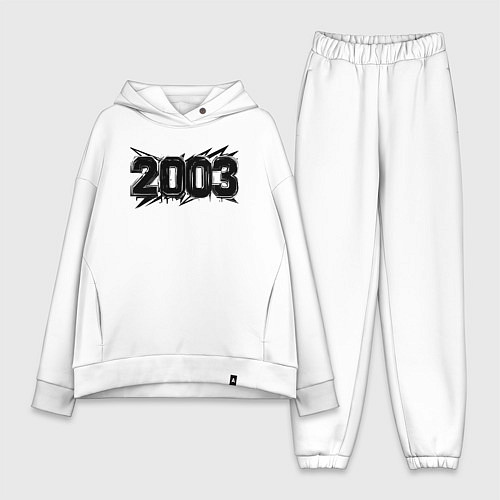 Женский костюм оверсайз Энергия 2003 / Белый – фото 1