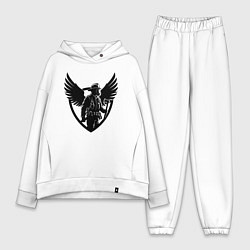 Женский костюм оверсайз Огненный страж с крыльями, цвет: белый